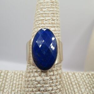 Jay King Desert Rose Trading Faceted Lapis Lazuli Sterling Silver 925 Ring